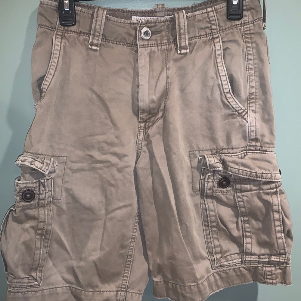 American eagle khaki classic length shorts